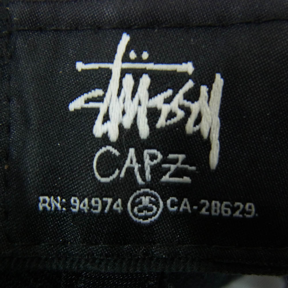 STUSSY ステューシー CAPZ 刺繡 ロゴ ベースボール キャップ 帽子 ブラック系【中古】
