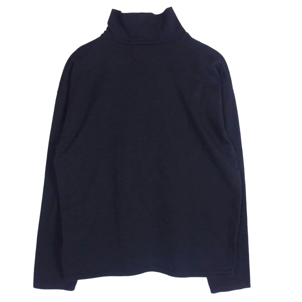 STUSSY ステューシー ロゴ プリント ハイネック ロングスリーブ 長袖 カットソー シャツ ブラック系 M【中古】