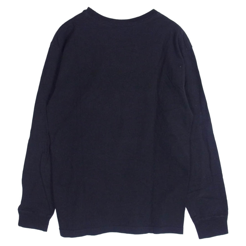 STUSSY ステューシー メキシコ製 ラスタライオン フロントプリント ロングスリーブ 長袖 Ｔシャツ ブラック系 S【中古】