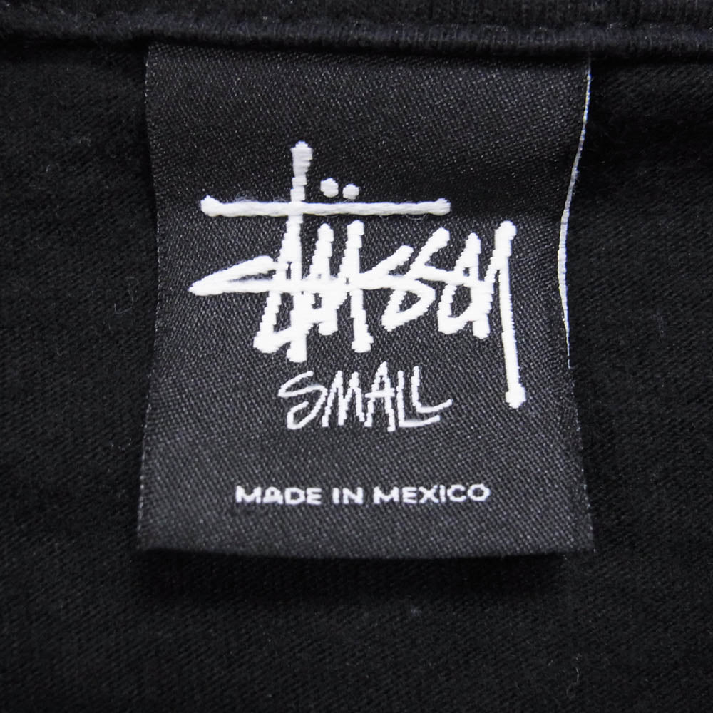 STUSSY ステューシー メキシコ製 ラスタライオン フロントプリント ロングスリーブ 長袖 Ｔシャツ ブラック系 S【中古】