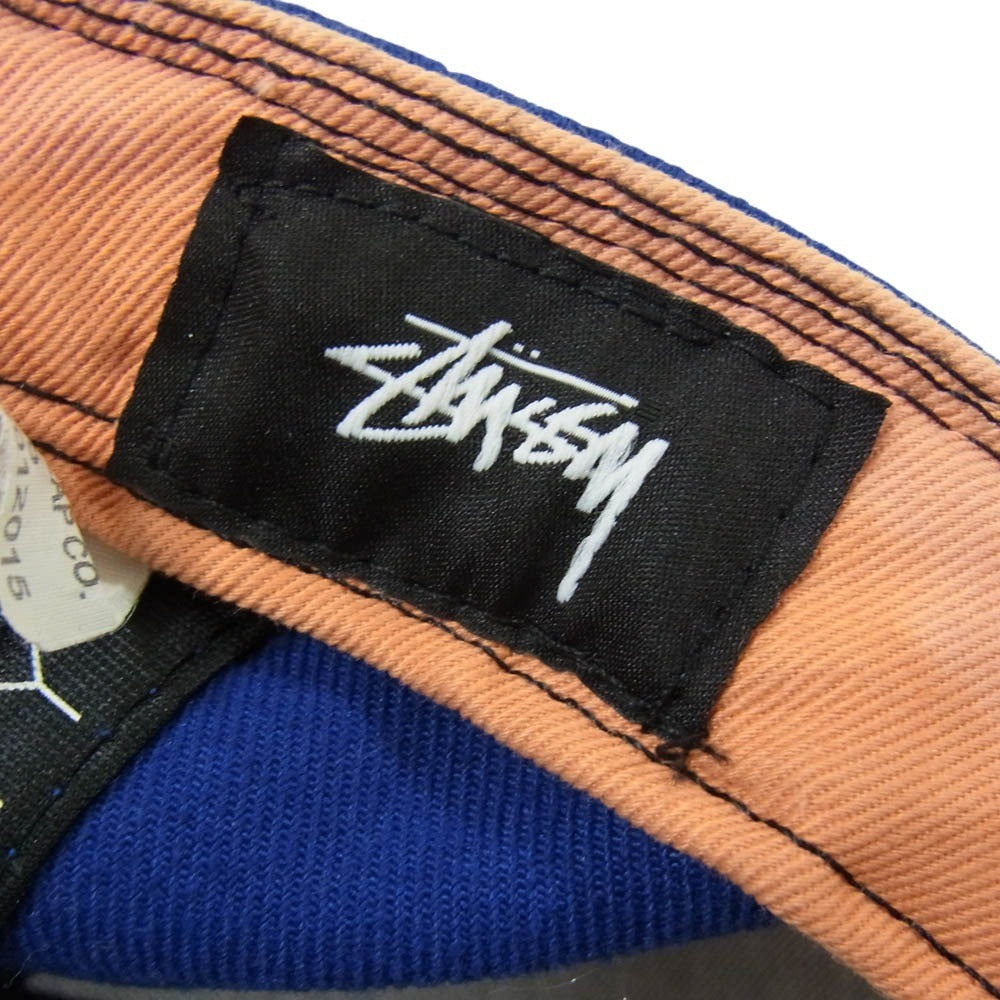 STUSSY ステューシー ストック ロゴ 刺繡 キャップ 帽子 ブルー ブルー系【中古】