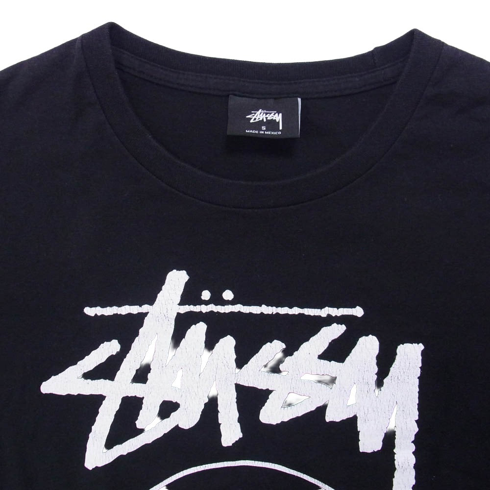 STUSSY ステューシー メキシコ製 SSリンク ロゴ ストックロゴ Ｔシャツ 半袖カットソー ブラック系 S【中古】