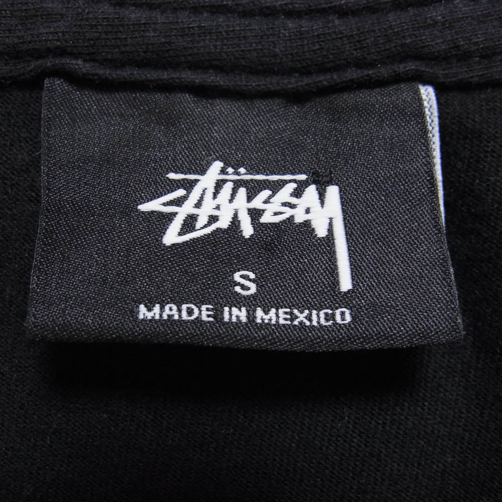STUSSY ステューシー メキシコ製 SSリンク ロゴ ストックロゴ Ｔシャツ 半袖カットソー ブラック系 S【中古】