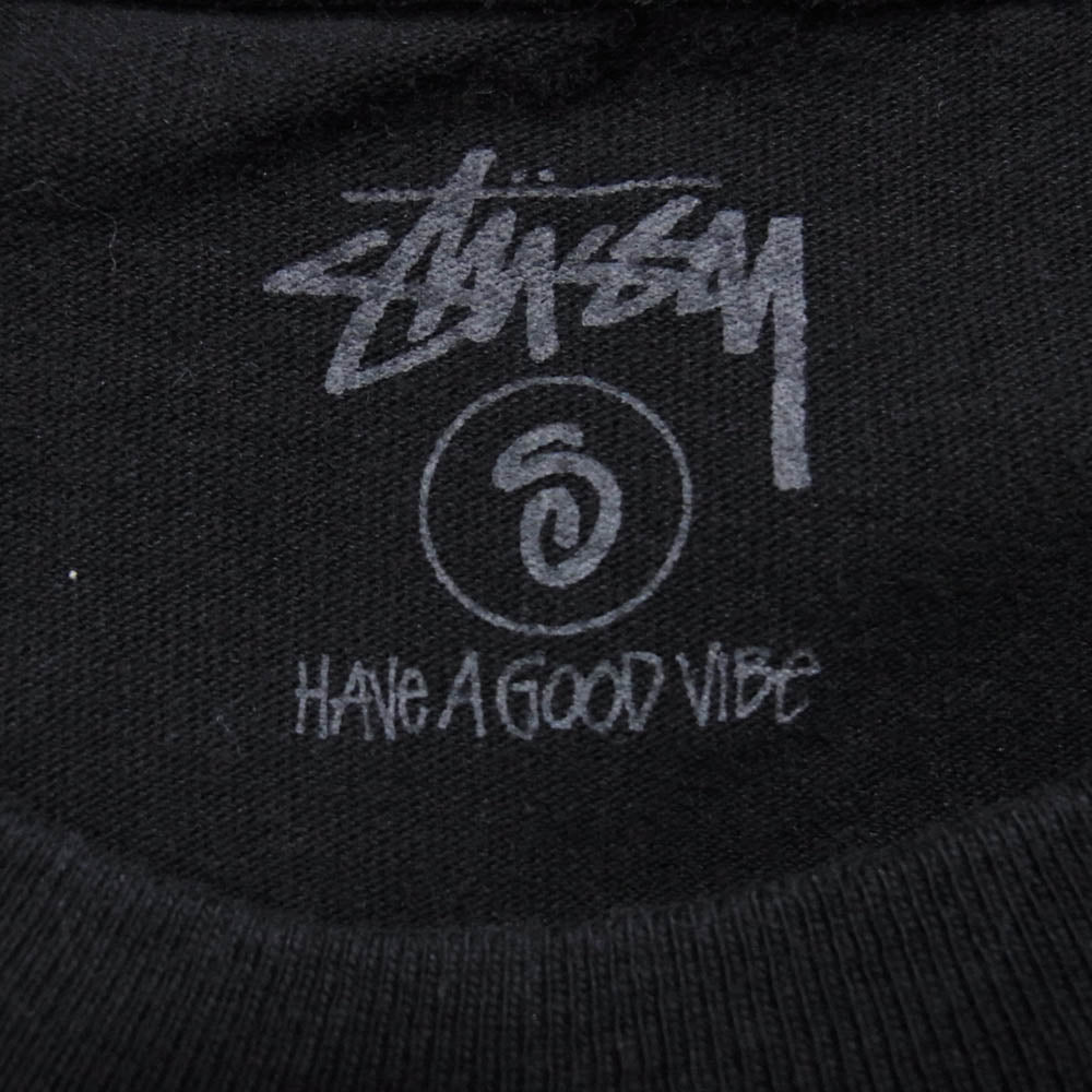 STUSSY ステューシー 8 BALL エイトボール フロント バック プリント ロングスリーブ 長袖 Tシャツ ブラック系 S【中古】