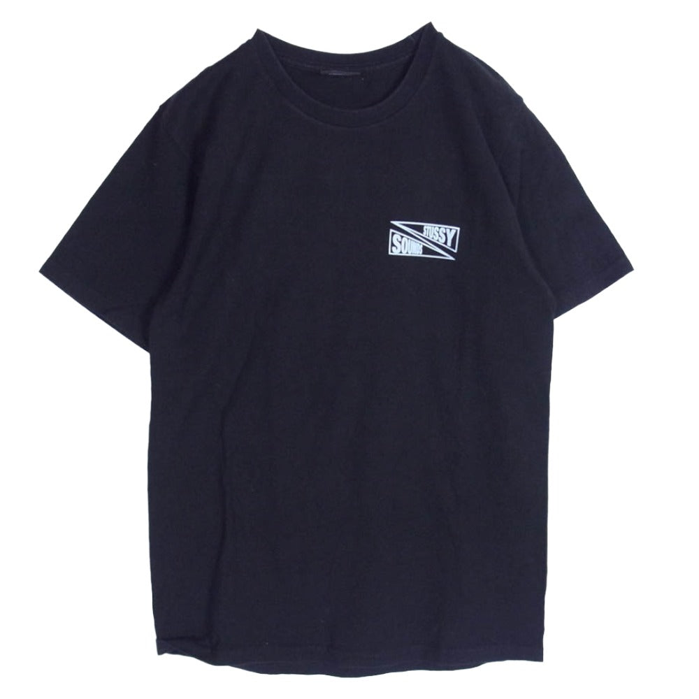 STUSSY ステューシー メキシコ製 SOUNDS TEE サウンズ フロント バック プリント Ｔシャツ 半袖カットソー ブラック系 S【中古】