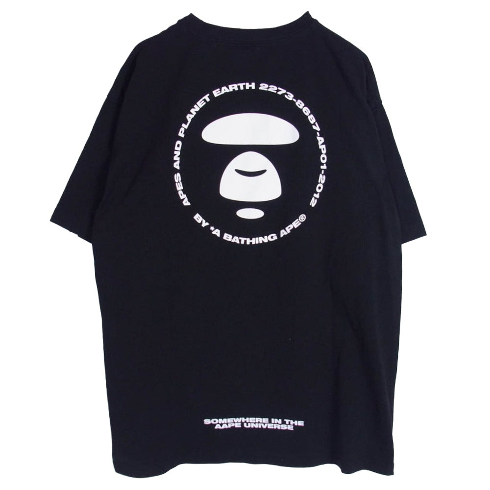 A BATHING APE アベイシングエイプ AAPTEM1647XXO 【フェイクバスターズ鑑定済】 AAPE BASIC TEE エーエイプ ベーシック ロゴ 半袖 Ｔシャツカットソー ブラック系 XXL【中古】