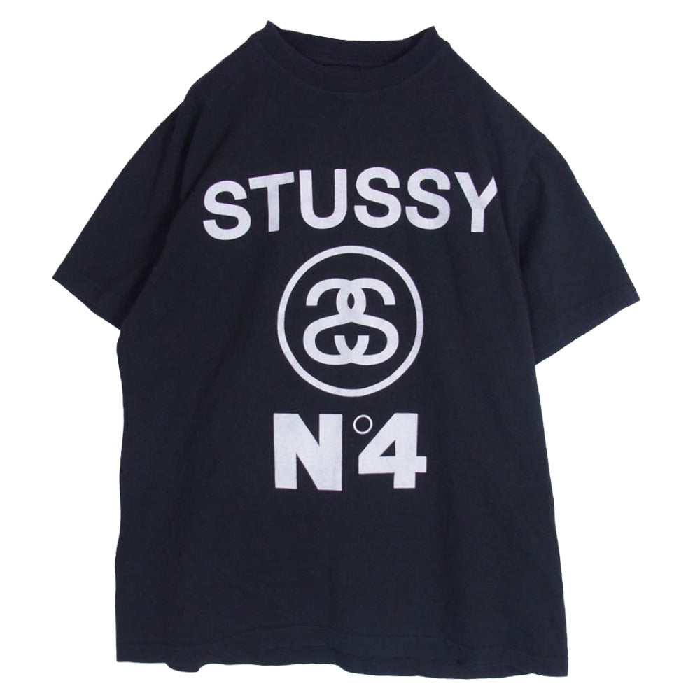 STUSSY ステューシー 【フェイクバスターズ鑑定済】N4 ロゴ 半袖 Ｔシャツカットソー ブラック系 M【中古】