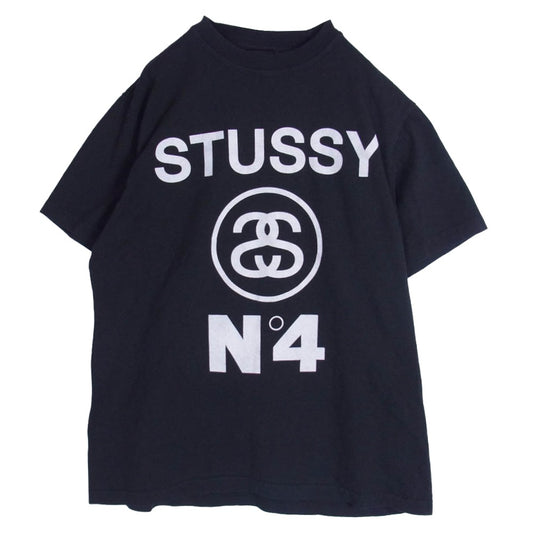 STUSSY ステューシー 【フェイクバスターズ鑑定済】N4 ロゴ 半袖 Ｔシャツカットソー ブラック系 M【中古】