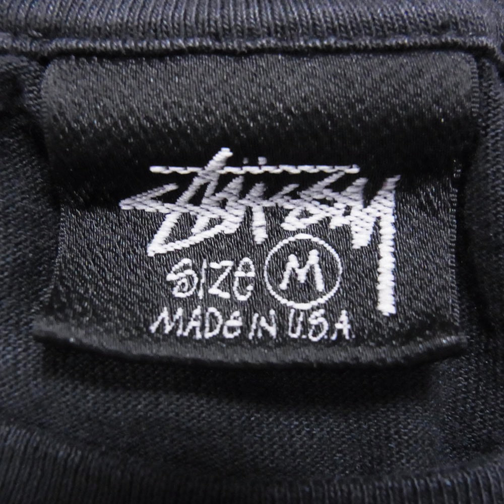 STUSSY ステューシー 【フェイクバスターズ鑑定済】N4 ロゴ 半袖 Ｔシャツカットソー ブラック系 M【中古】