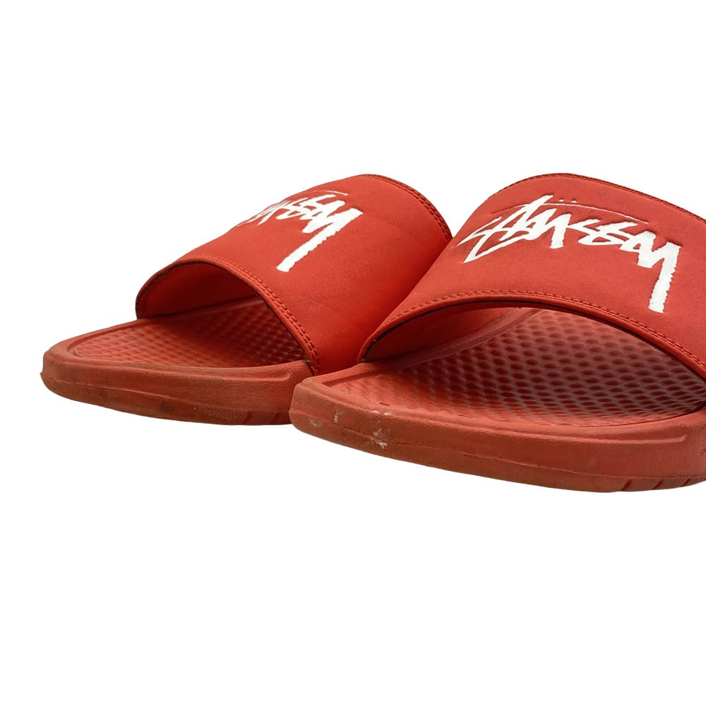 NIKE ナイキ × Stussy BENASSI SLIDE ステューシー ベナッシ スライド サンダル ビーチサンダル オレンジ系 28cm【中古】