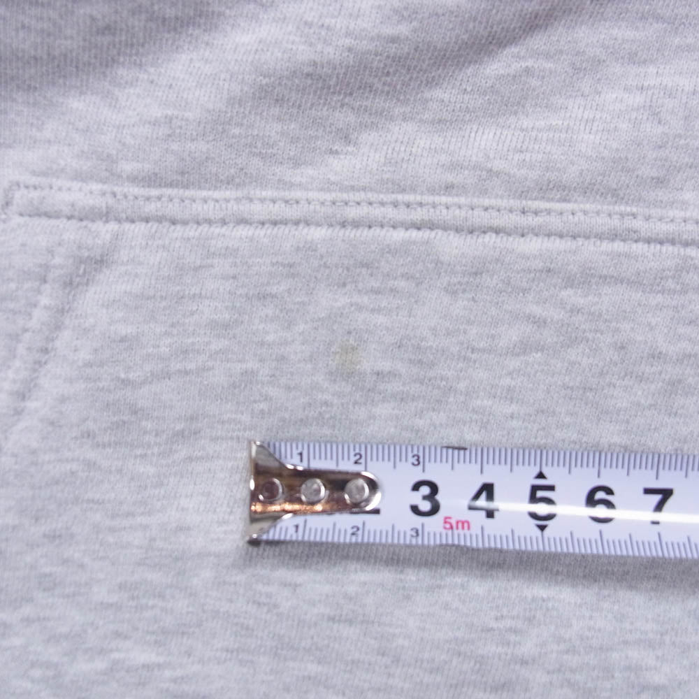 STUSSY ステューシー ボア ストック ロゴ ワッペン フーディー プルオーバー スウェット パーカー グレー系 M【中古】