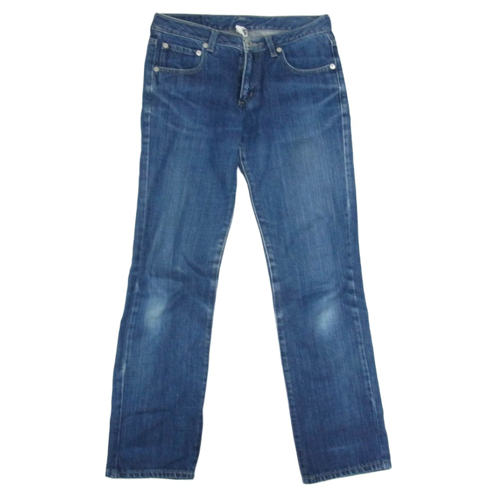 STUSSY ステューシー ROUGH RUGGED WORKGEAR DENIM ロゴ ラフ アンド ラゲット バックポケット SSロゴプリント ワークギア デニム パンツ インディゴブルー系 26【中古】