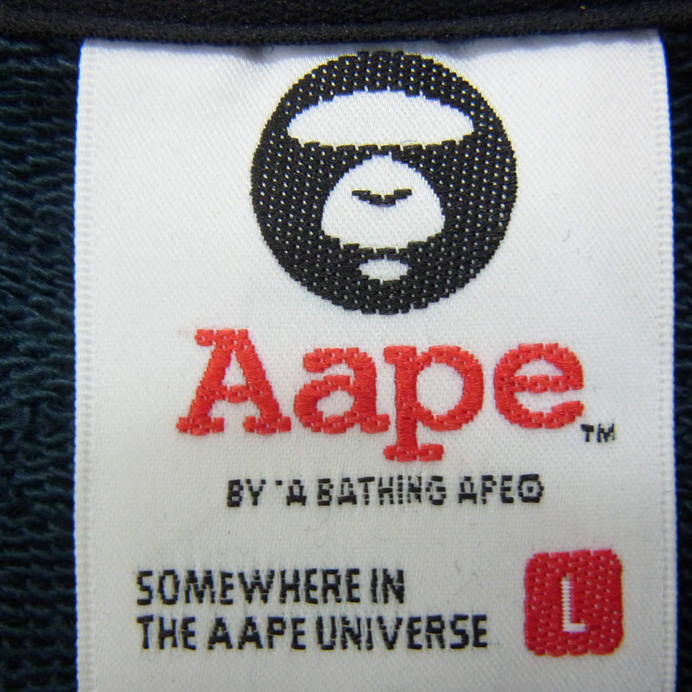 A BATHING APE アベイシングエイプ AAPSWMA323XXL 【フェイクバスターズ鑑定済】AAPE Basic Army Tape Crew Sweat エーエイプ ベーシック アーミー タイプ クルー スウェット グリーン系 L【中古】
