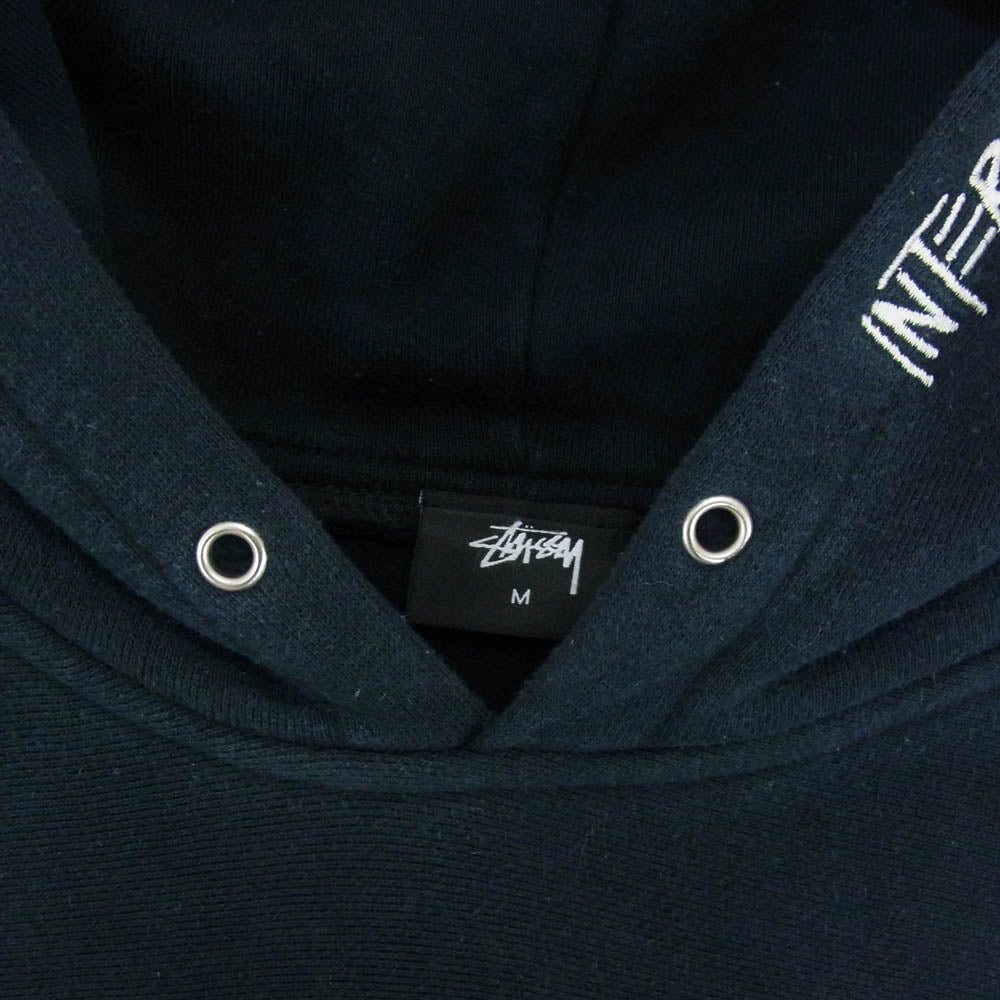STUSSY ステューシー ストック ロゴ フーディー プルオーバー パーカー ブラック系 M【中古】