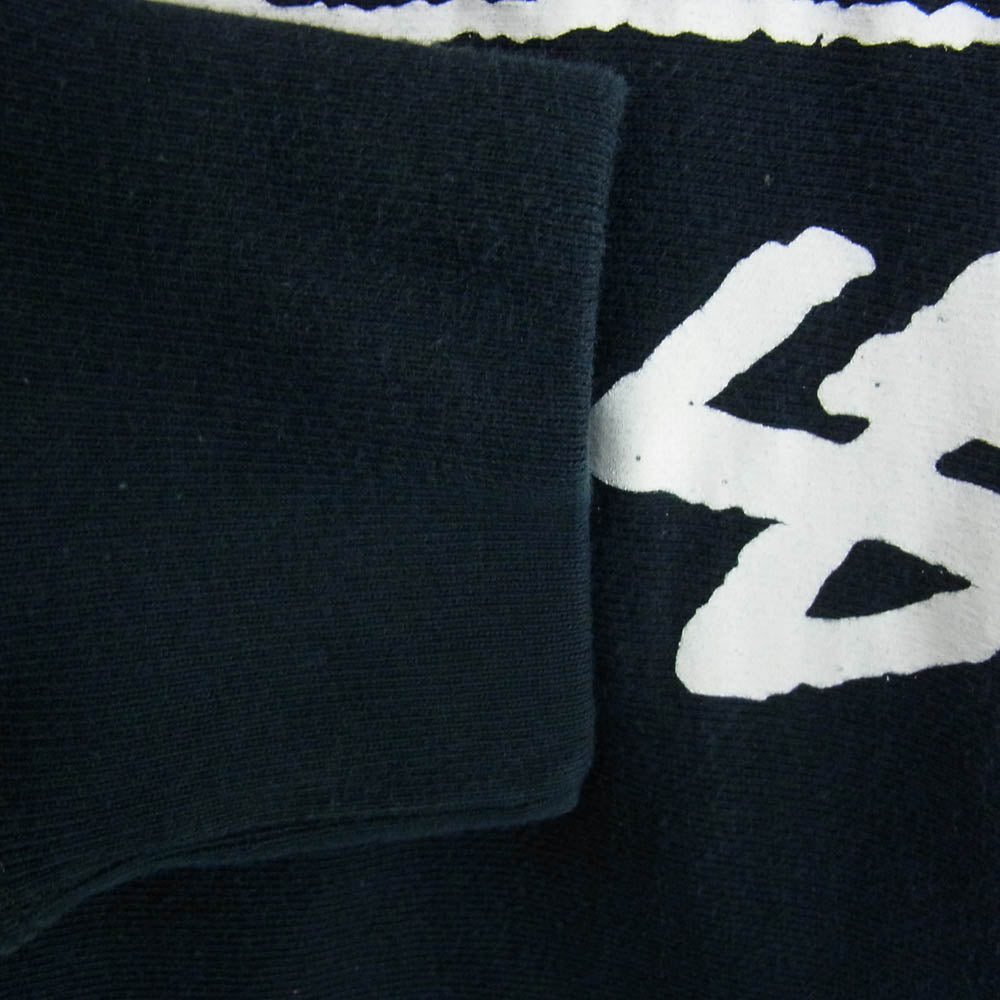 STUSSY ステューシー ストック ロゴ フーディー プルオーバー パーカー ブラック系 M【中古】