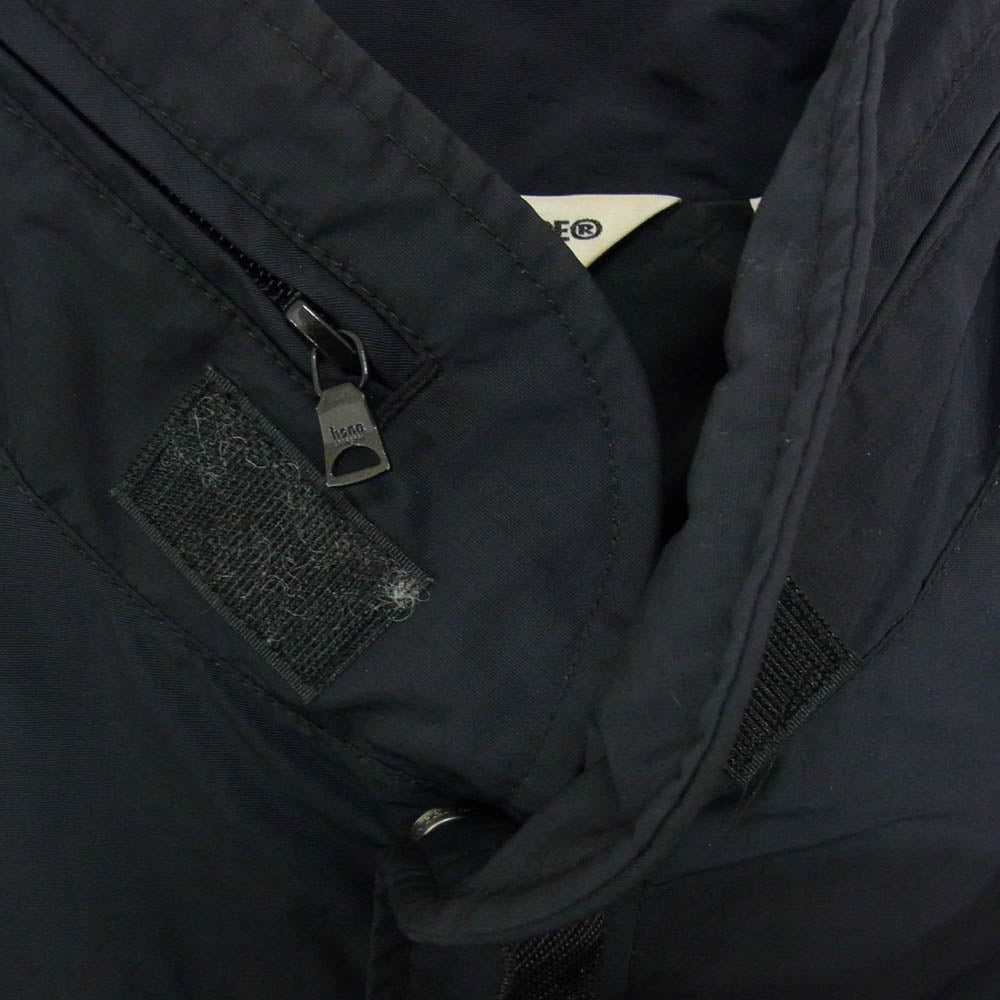 A BATHING APE アベイシングエイプ BAPESTA ベイプスタ スタッズ M-65 ナイロン フィールド ジャケット ブラック系 M【中古】