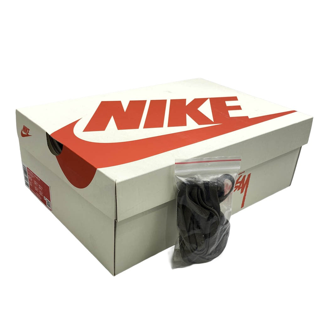 NIKE ナイキ STUSSY ステューシー DJ7840-001 × Stussy Air Force 1 Mid Black 【フェイクバスターズ鑑定済】ステューシー ナイキ エアフォース1 ミッド ブラック ハイカット スニーカー ブラック系 27.5cm【中古】