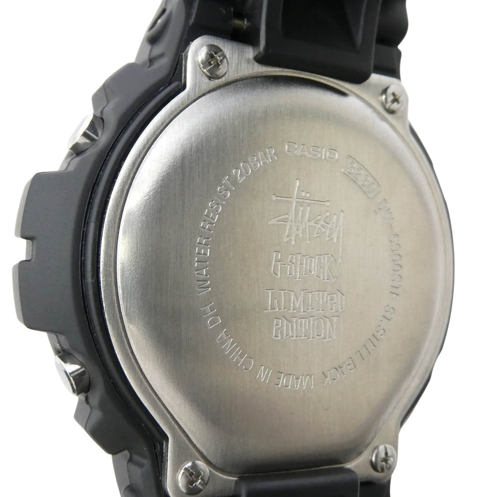 STUSSY ステューシー DW-6900STF-1 × CASIO G-SHOCK 35th ANNIVERSARY カシオ ジーショック 35周年記念 1stタイプ 初代カラー 復刻 ウオッチ 腕時計 ブラック系【美品】【中古】
