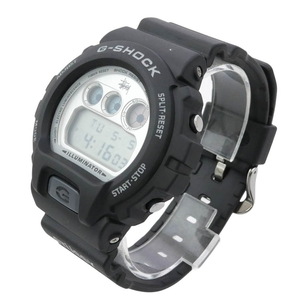 STUSSY ステューシー DW-6900STF-1 × CASIO G-SHOCK 35th ANNIVERSARY カシオ ジーショック 35周年記念 1stタイプ 初代カラー 復刻 ウオッチ 腕時計 ブラック系【美品】【中古】