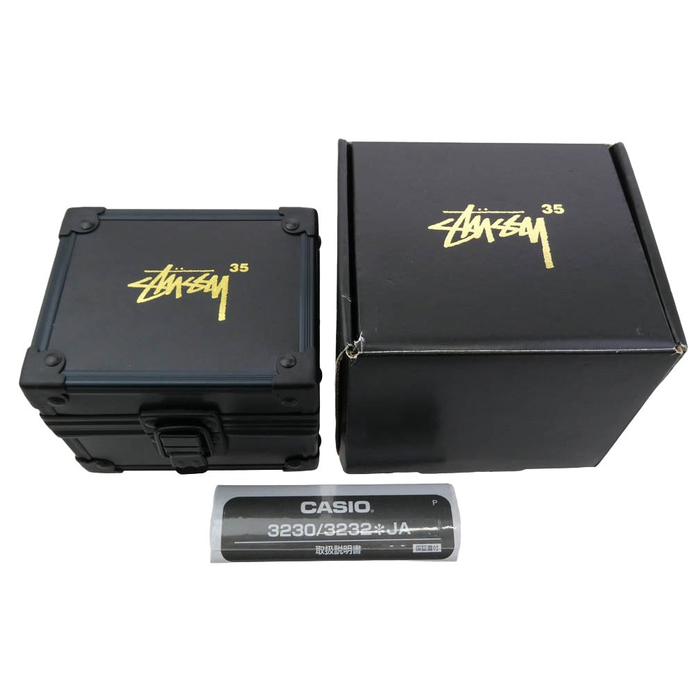 STUSSY ステューシー DW-6900STF-1 × CASIO G-SHOCK 35th ANNIVERSARY カシオ ジーショック 35周年記念 1stタイプ 初代カラー 復刻 ウオッチ 腕時計 ブラック系【美品】【中古】