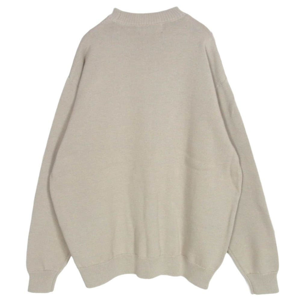 HYSTERIC GLAMOUR ヒステリックグラマー 26SS 02261NS01 DIZZY & MILKY インターシャ編み ディジー アンド ミルキー コットン セーター ニット ベージュ系 L【新古品】【未使用】【中古】