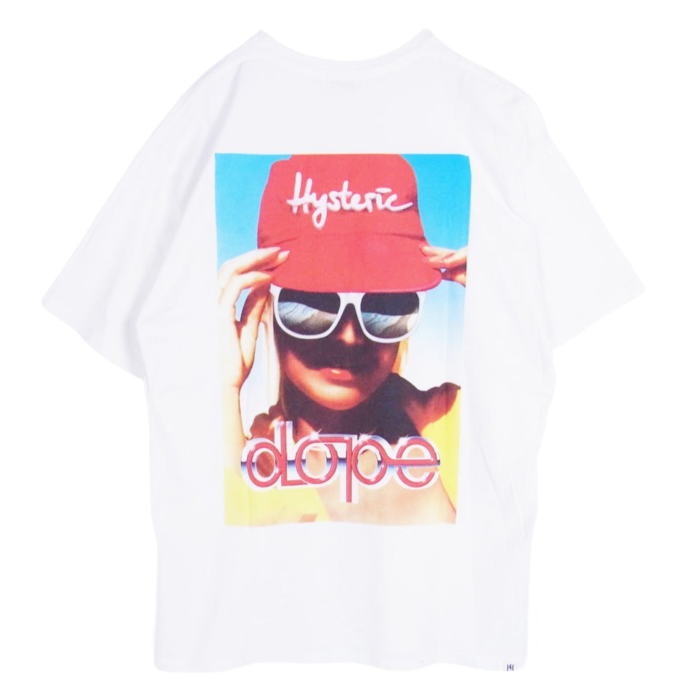 HYSTERIC GLAMOUR ヒステリックグラマー 21SS dope フォトロゴ 半袖 Tシャツ XL ホワイト系 XL【中古】