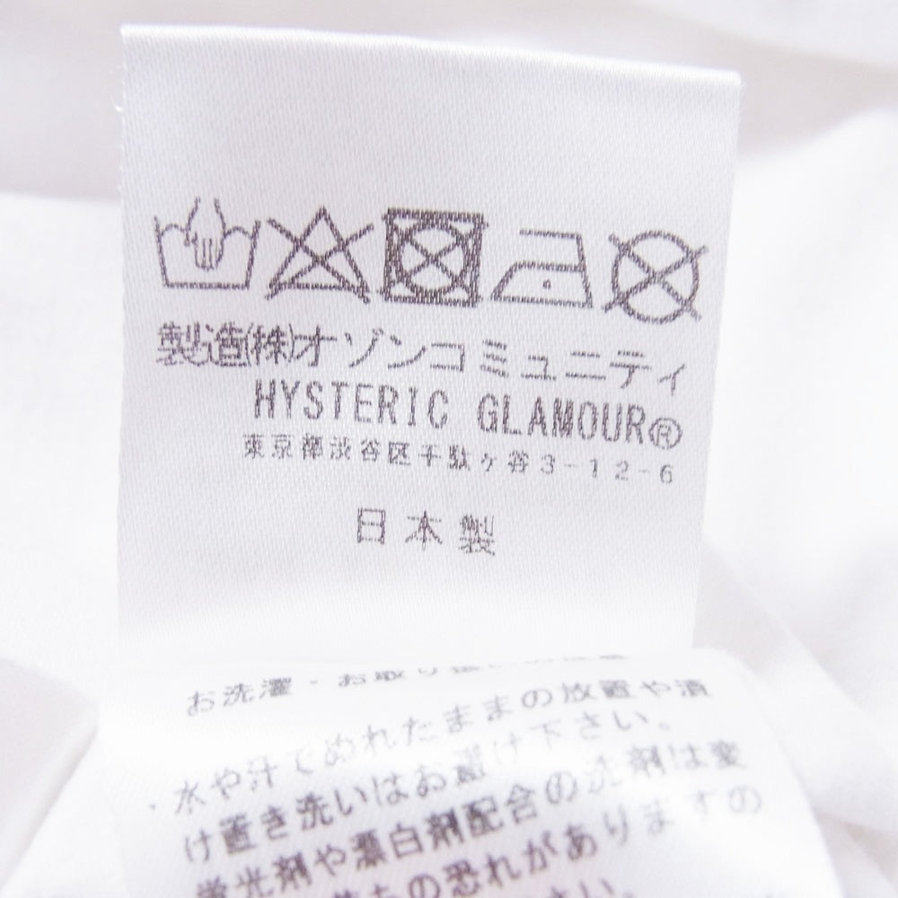 HYSTERIC GLAMOUR ヒステリックグラマー 21SS dope フォトロゴ 半袖 Tシャツ XL ホワイト系 XL【中古】
