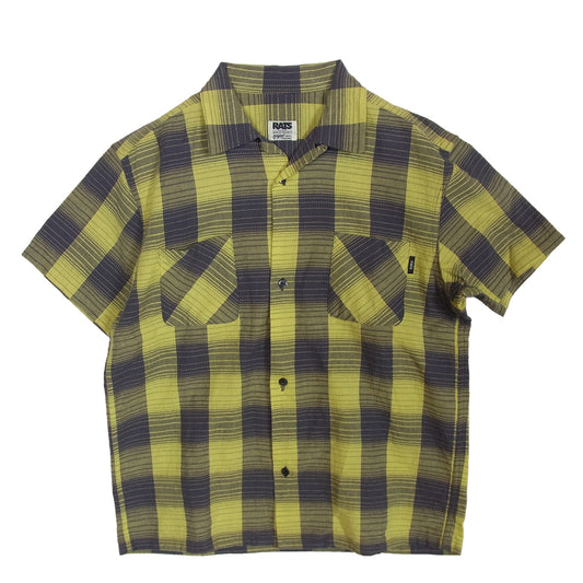 RATS ラッツ 15SS 15RS-0605 CHECK S/S SHIRTS オープンカラー ブロック チェック 半袖シャツ イエロー系 S【中古】