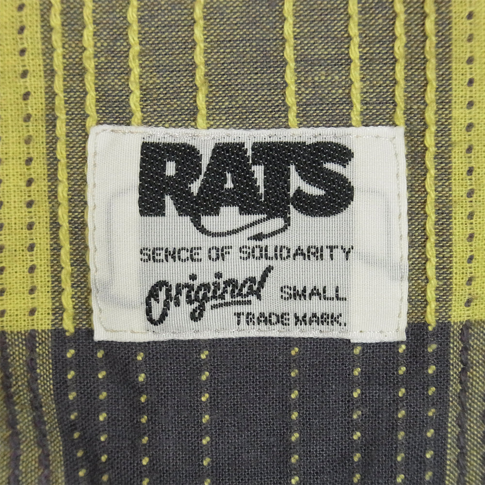 RATS ラッツ 15SS 15RS-0605 CHECK S/S SHIRTS オープンカラー ブロック チェック 半袖シャツ イエロー系 S【中古】