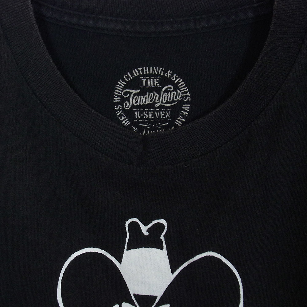 TENDERLOIN テンダーロイン T-TEE a hell of a good shit プリント Tシャツ ブラック系 S【中古】