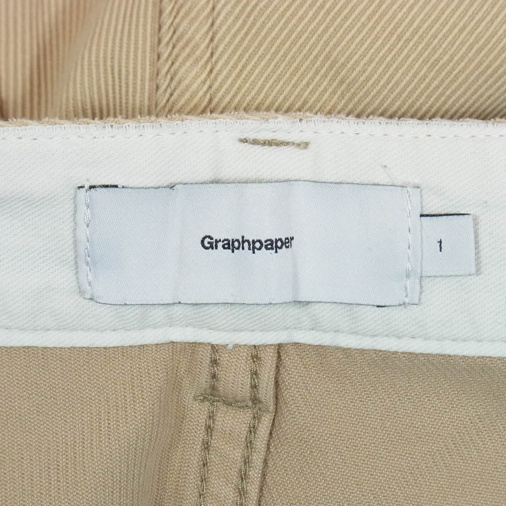 GRAPHPAPER グラフペーパー 21SS GM211-40002B Hard Twill Belted Pants ハード ツイル ベルテッド パンツ ベージュ系 表記無し【中古】