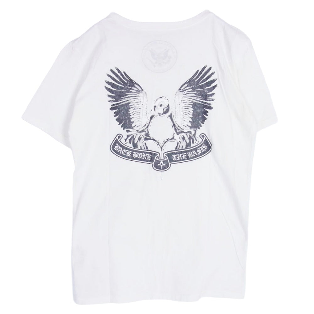 BACK BONE THE BASIS バックボーンザベイシス BB09SS-C17 バックプリント SS 半袖 Tシャツ ホワイト系 L【中古】