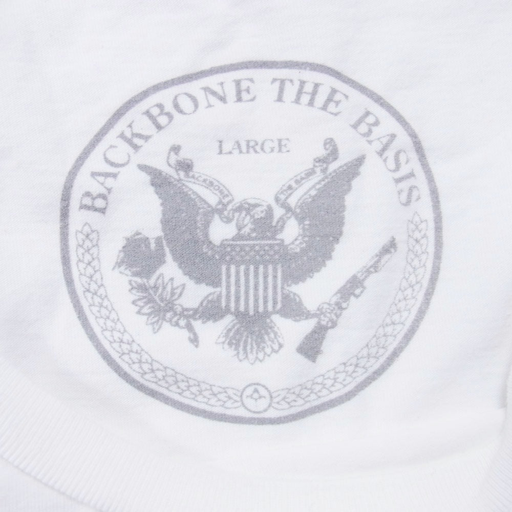 BACK BONE THE BASIS バックボーンザベイシス BB09SS-C17 バックプリント SS 半袖 Tシャツ ホワイト系 L【中古】