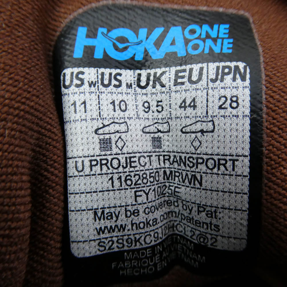 HOKA ONE ONE ホカ オネオネ 1162850 PROJECT TRANSPORT プロジェクト トランスポート スニーカー ブラウン系 28cm【極上美品】【中古】