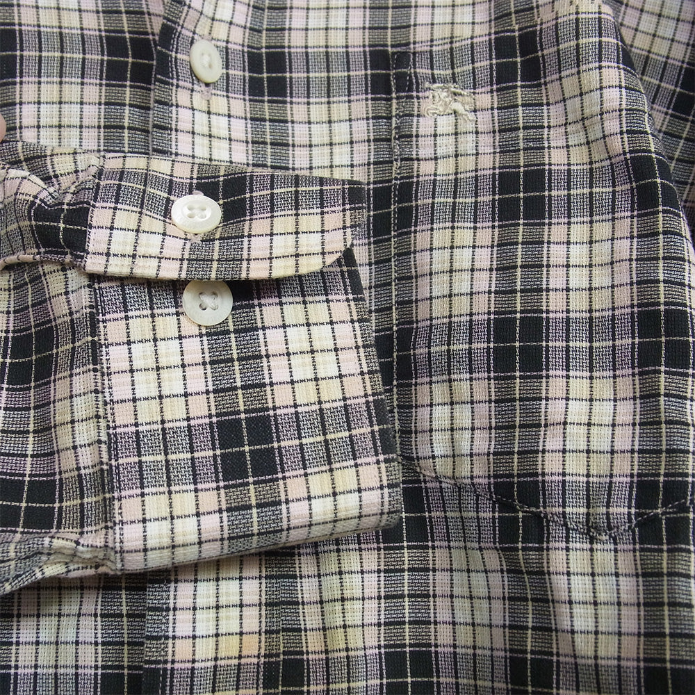 BURBERRY バーバリー ボタンダウン 長袖 チェック シャツ マルチカラー系 LL【中古】
