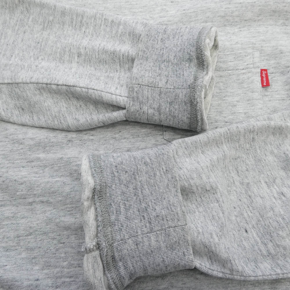 Supreme シュプリーム L/S Pocket Tee ロングスリーブ 長袖 ポケット Tシャツ カットソー ロンT グレー系 M【中古】