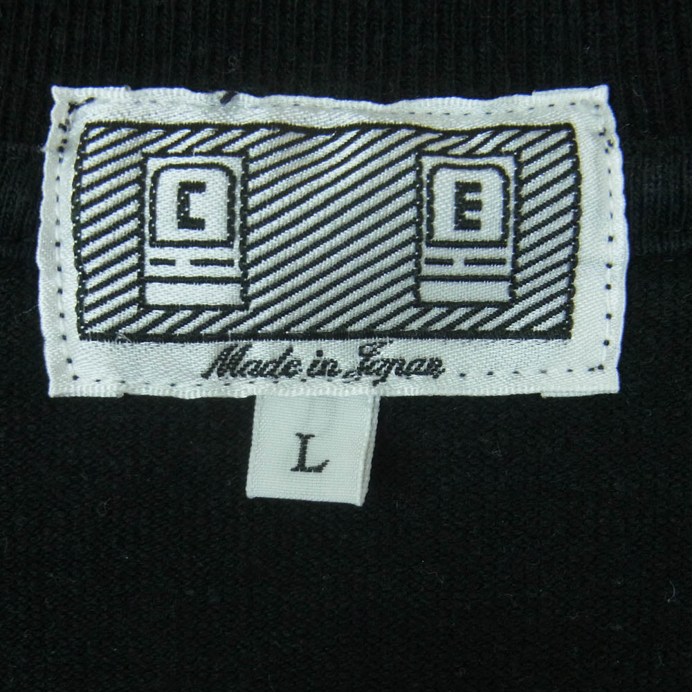 シーイー ドッキング 再構築 ロングスリーブ 長袖 ヘビーウェイト カットソー Tシャツ ブラック系 ホワイト系 L【中古】