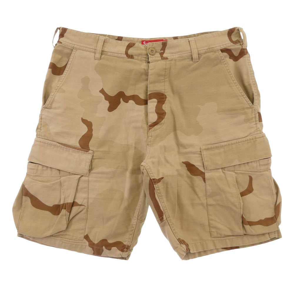 Supreme シュプリーム 16SS Cargo Short カモフラ カーゴ ショーツ ハーフ パンツ ライトブラウン系 ベージュ系 マルチカラー系 34【中古】