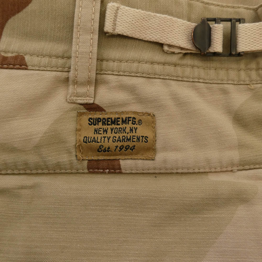 Supreme シュプリーム 16SS Cargo Short カモフラ カーゴ ショーツ ハーフ パンツ ライトブラウン系 ベージュ系 マルチカラー系 34【中古】