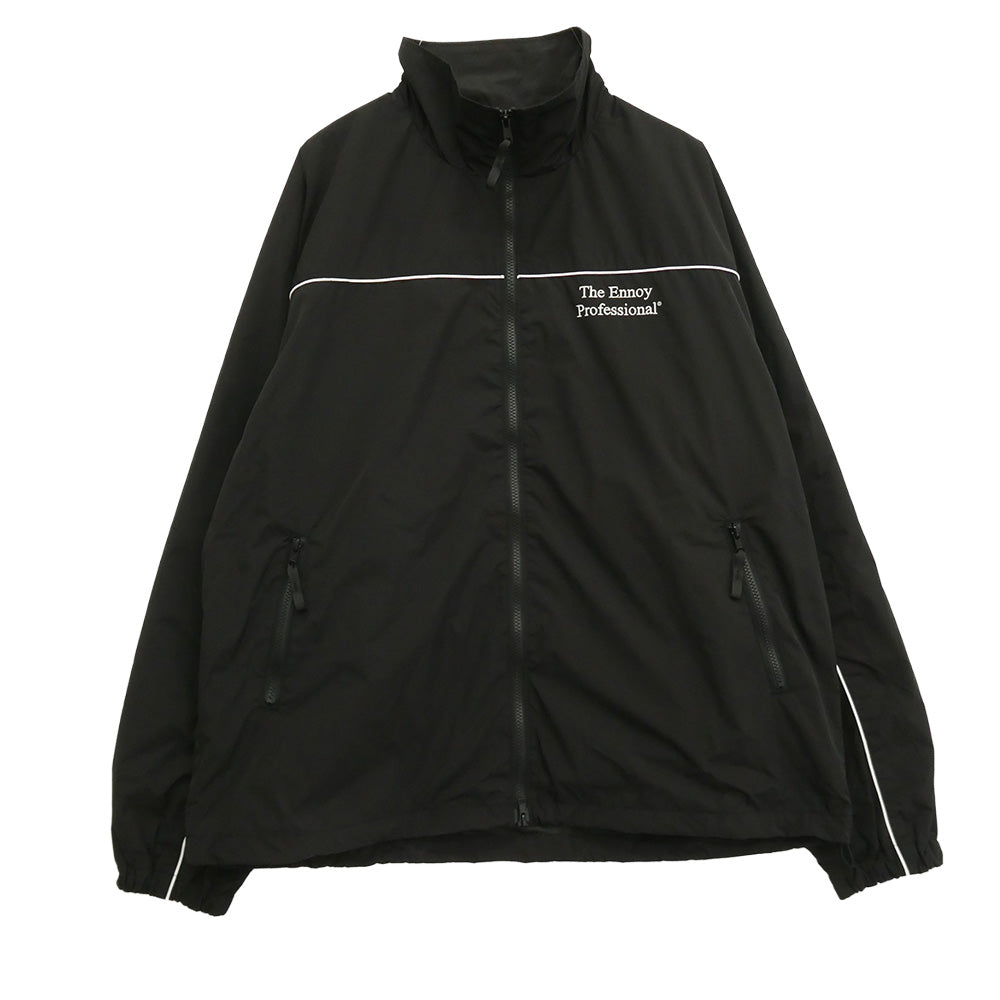 The Ennoy Professional ザ エンノイ プロフェッショナル 26SS SS26BRENJK01LP/SS26BRENPT01LP スタイリスト私物 Piping Nylon Track Suit パイピングナイロン トラックスーツ ジャケット パンツ セットアップ ブラック系 XXL【新古品】【未使用】【中古】