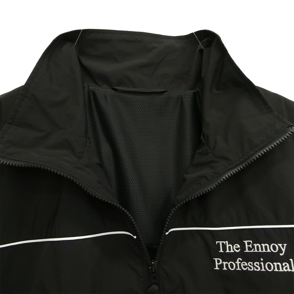 The Ennoy Professional ザ エンノイ プロフェッショナル 26SS SS26BRENJK01LP/SS26BRENPT01LP スタイリスト私物 Piping Nylon Track Suit パイピングナイロン トラックスーツ ジャケット パンツ セットアップ ブラック系 XXL【新古品】【未使用】【中古】
