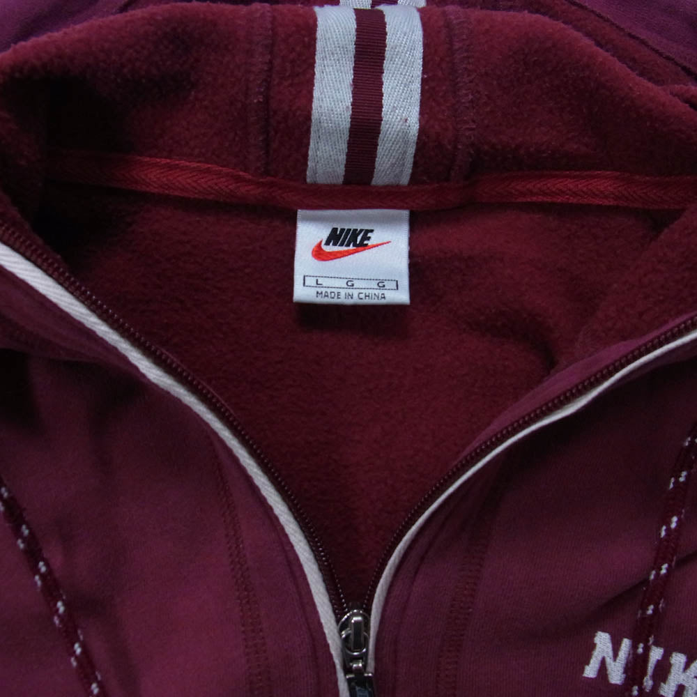 NIKE ナイキ 銀タグ ハーフジップ プルオーバー パーカー スウェット エンジ系 L【中古】