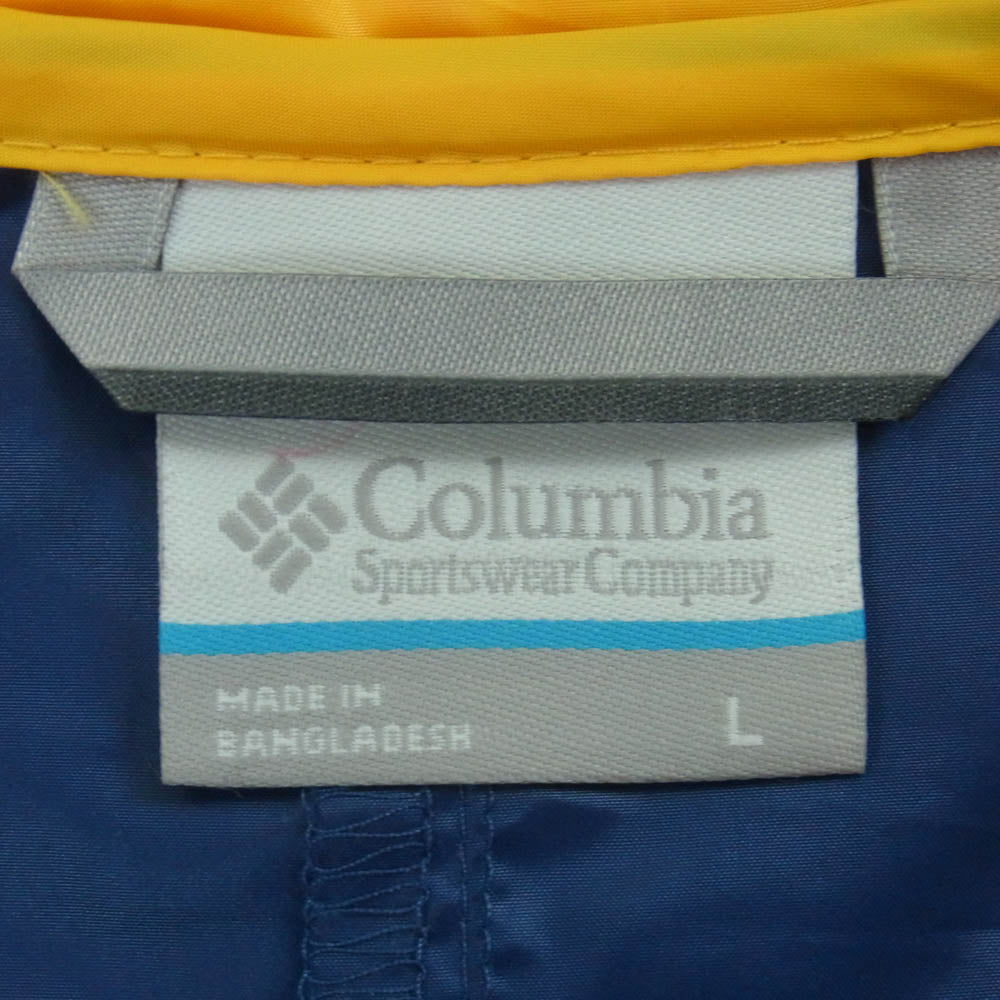 Columbia コロンビア 119KE2005 ナイロン パーカー ジャケット バングラデシュ製 イエロー系 ダークネイビー系 L【中古】