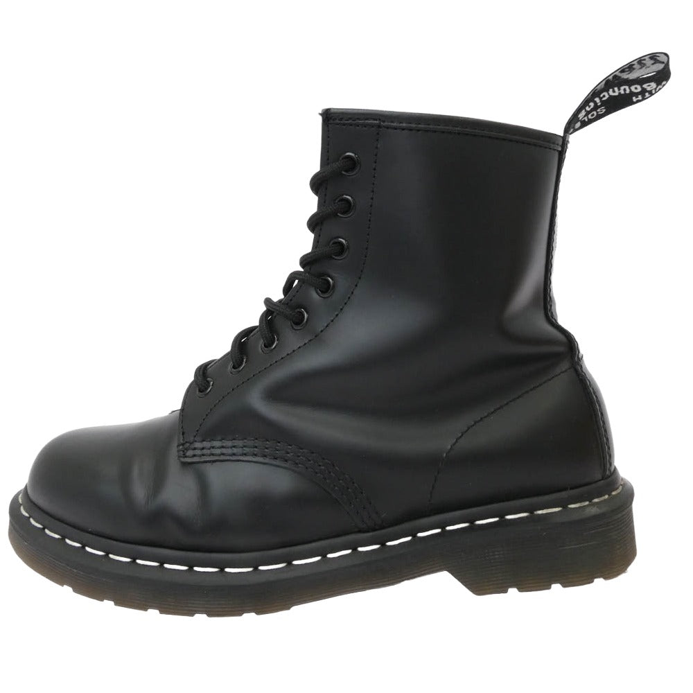 Dr.Martens ドクターマーチン 1460 WS 24758001 WHITE WELT STITCH BLACK SMOOTH 8ホール ホワイトステッチ レザー ブーツ ブラック系 9【中古】