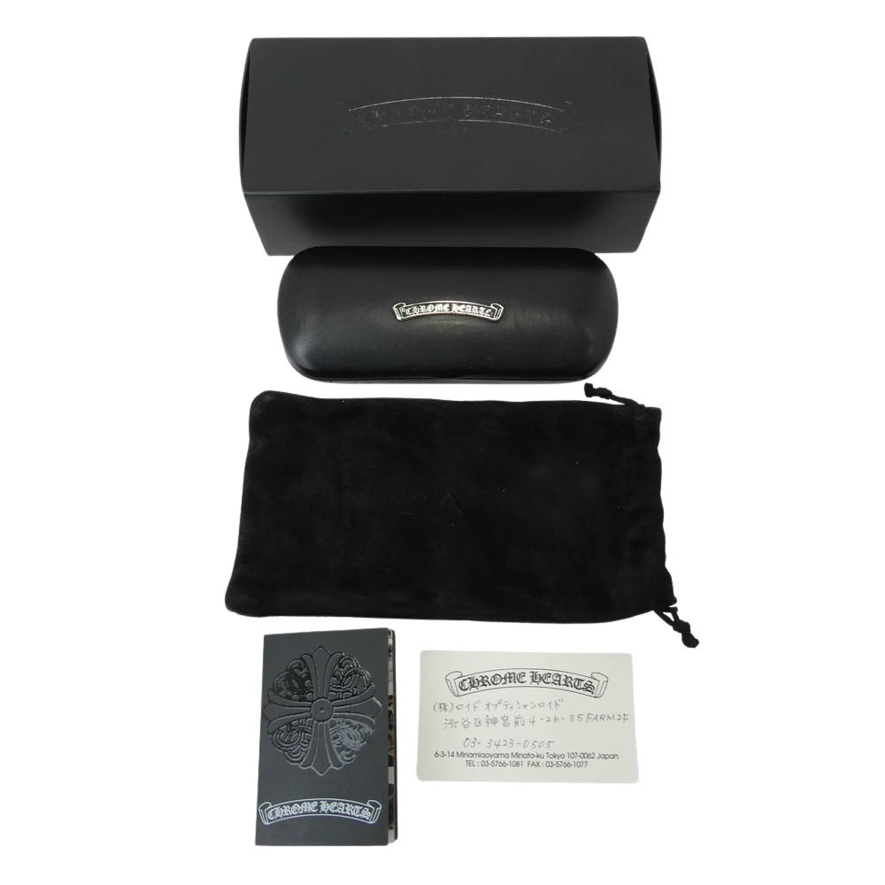 CHROME HEARTS クロムハーツ（原本無） スクロールラベル付きアイウェアケース付属 KEEPER 眼鏡 メガネ ブラック系 シルバー系【中古】