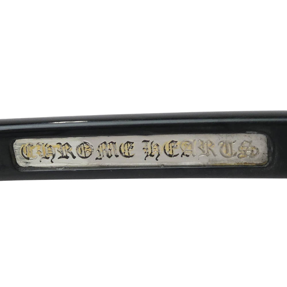 CHROME HEARTS クロムハーツ（原本無） スクロールラベル付きアイウェアケース付属 KEEPER 眼鏡 メガネ ブラック系 シルバー系【中古】