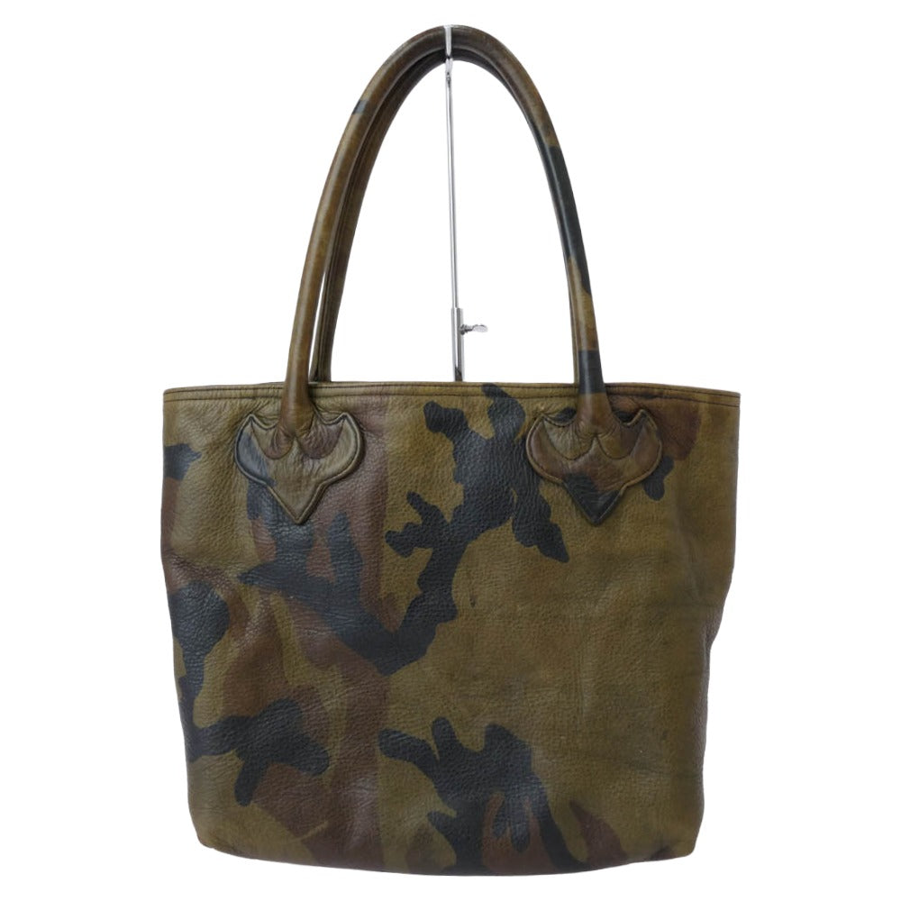 CHROME HEARTS クロムハーツ（原本無） FS TOTE FSトート クロスパッチ付き レザートートバッグ カモフラ カモフラージュ系【中古】