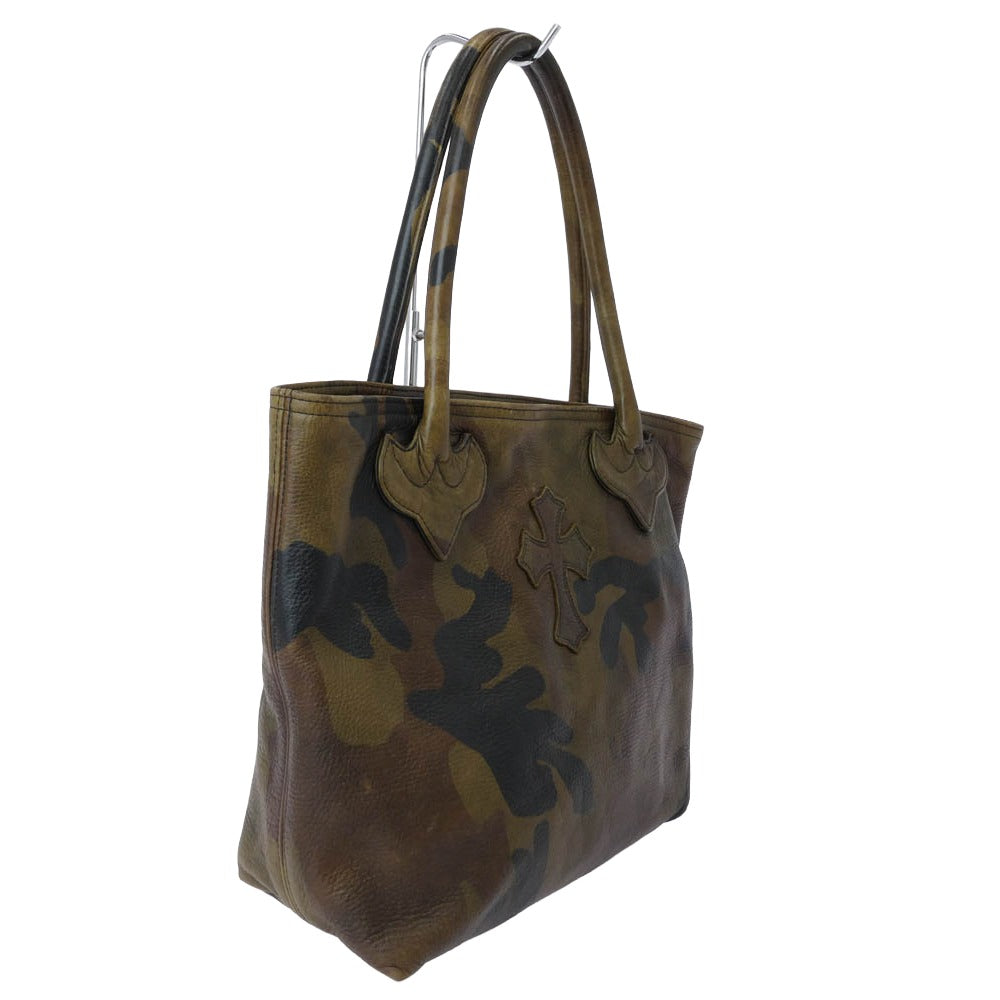 CHROME HEARTS クロムハーツ（原本無） FS TOTE FSトート クロスパッチ付き レザートートバッグ カモフラ カモフラージュ系【中古】