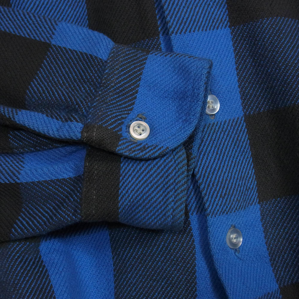 OSHKOSH オシュコシュ 80s 90s USA製 コットン チェック 長袖 ネルシャツ ブルー系 表記無し【中古】