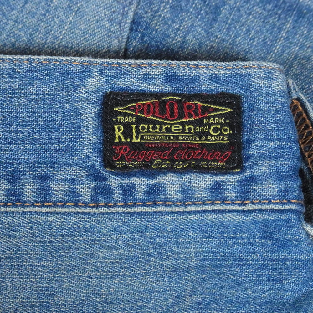 POLO RALPH LAUREN ポロ・ラルフローレン 26AW MNPODNM10920418 リラックス フィット ディストレスト カーペンター ジーンズ デニムパンツ インディゴブルー系 36【極上美品】【中古】
